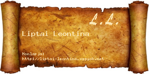 Liptai Leontina névjegykártya